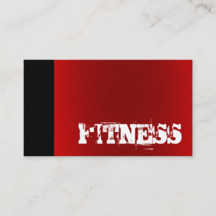Ultra-Thick Black Red Fitness Sport Business Card