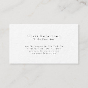 Ultra-Thick Black White Plain Modern Simple Business Card