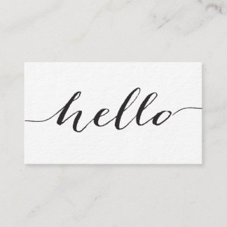 Ultra-Thick Premium Paper, Hello business cards