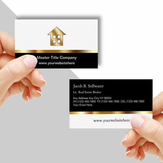 Ultra Thick Title Company Business Cards (Creator Uploaded)