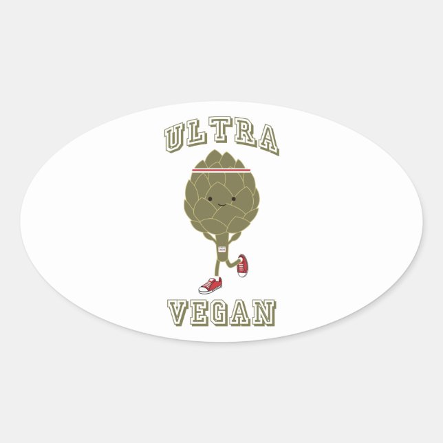 Ultra Vegan Oval Sticker (Front)