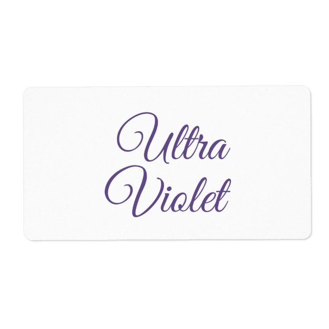 Ultra violet 2018 colour (Front)