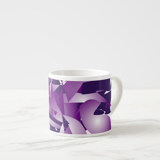 Ultra violet abstraction espresso cup (Front Right)