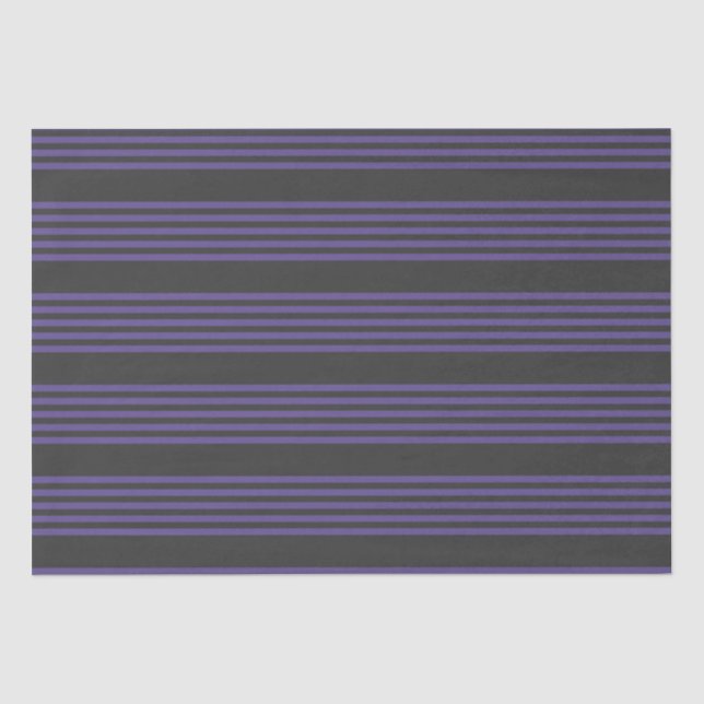Ultra violet and charcoal five stripe pattern tissue paper (Front)