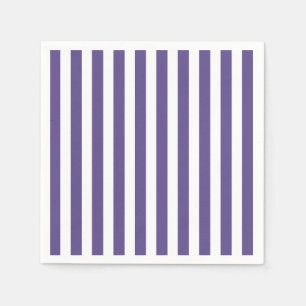 Ultra violet and white candy stripes napkin