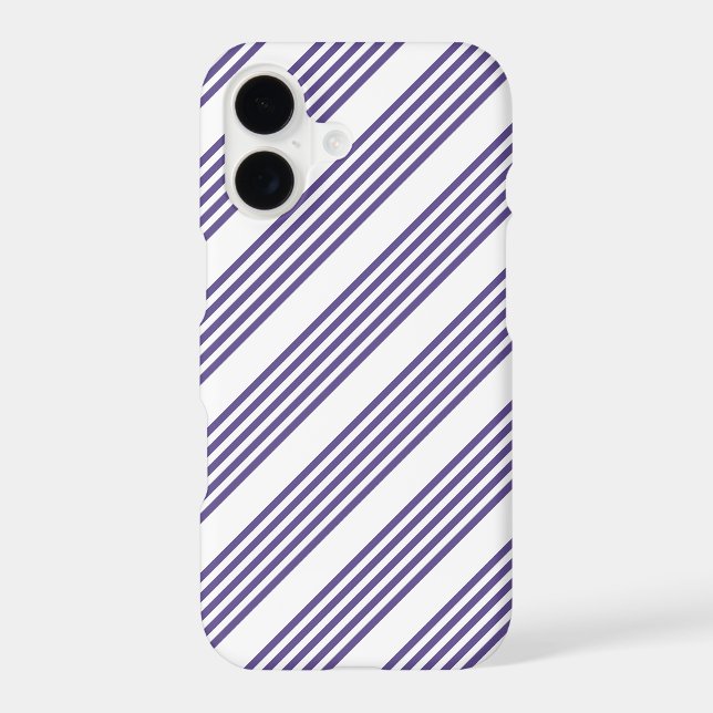 Ultra violet and white five stripe pattern (Back)