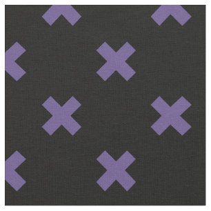 Ultra violet cross stitches on black fabric