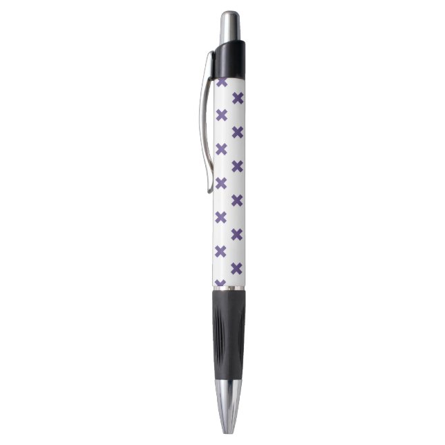 Ultra violet cross stitches on white (Top (Vertical))