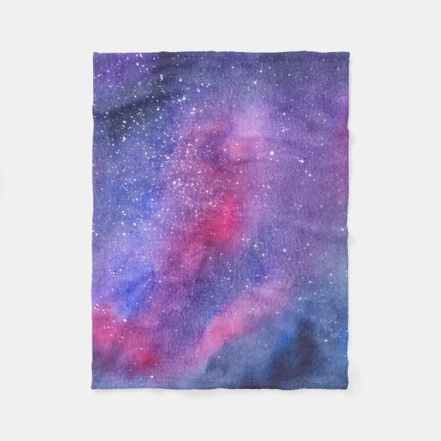 Ultra violet galaxy fleece blanket (Front)