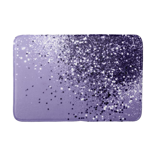ULTRA VIOLET Glitter Dream #1 Bath Mat (Front)