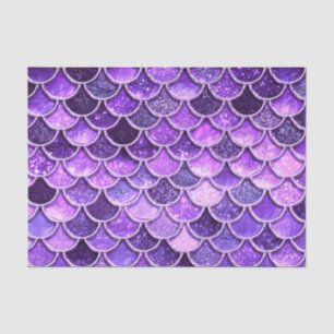 Ultra Violet Glitter Mermaid Scales Tissue Paper