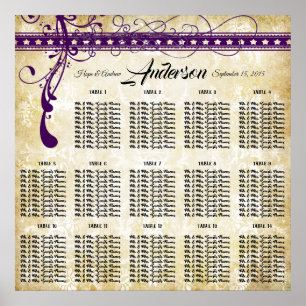 Ultra Violet Mediaeval Renaissance Seating Chart