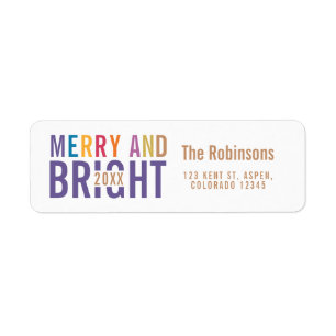 Ultra Violet Palette Christmas Return Address Label