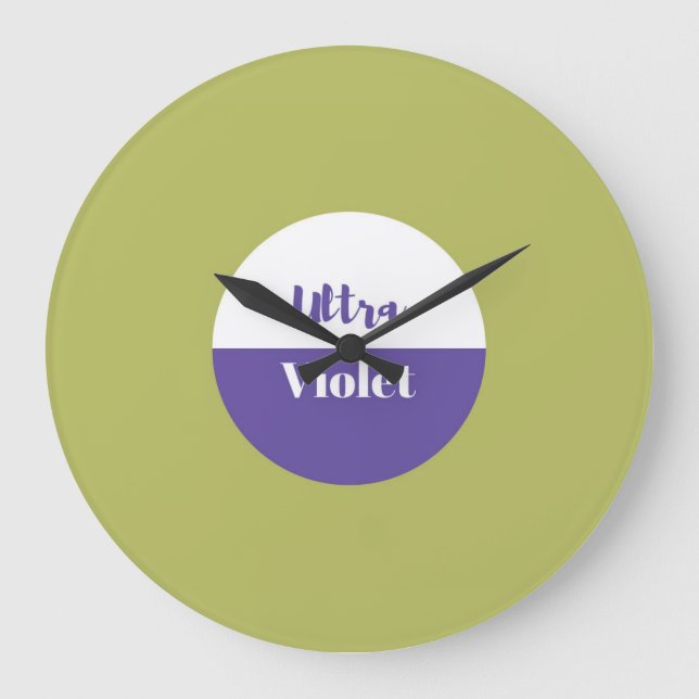 Ultra violet pantone 2018 design large clock (Front)