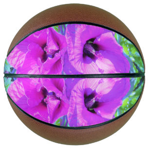 Ultra-Violet Plum Crazy Purple Hibiscus Flowers Basketball