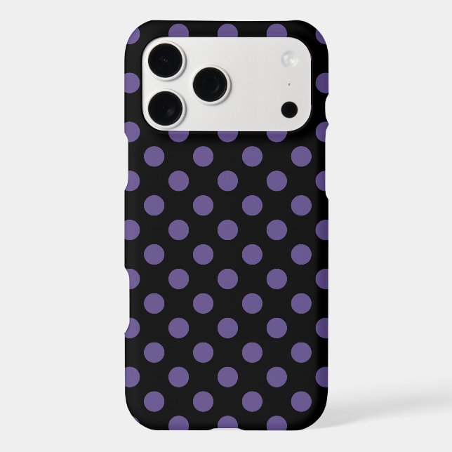 Ultra violet polka dots on black (Back)