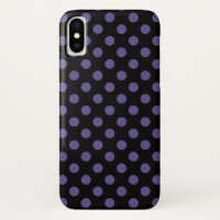 Ultra violet polka dots on black