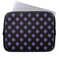 Ultra violet polka dots on black