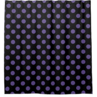 Ultra violet polka dots on black