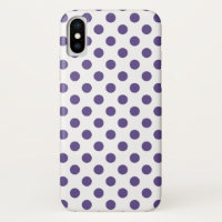 Ultra violet polka dots on white