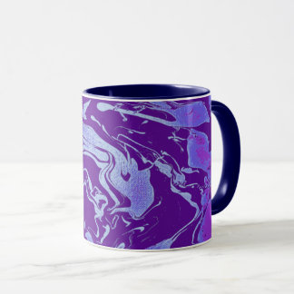 Ultra Violet purple blue abstract swirls Mug