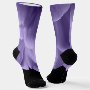 Ultra violet purple flower petals black socks