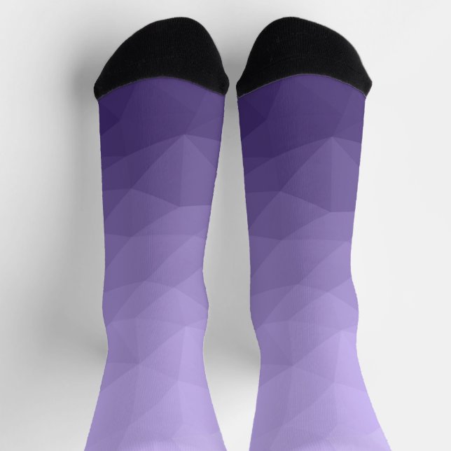 Ultra violet purple geometric mesh pattern socks (Top)