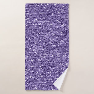 Ultra violet purple glitter sparkles bath towel