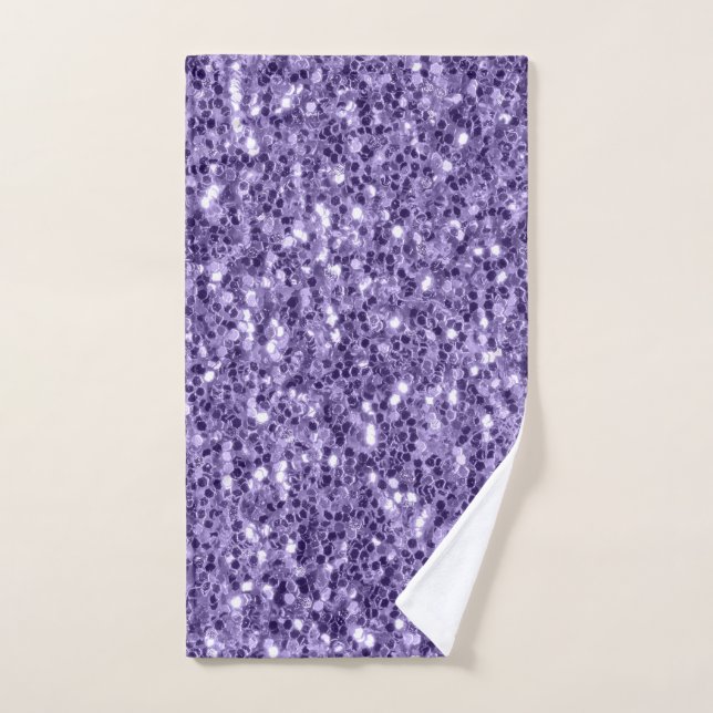Ultra violet purple glitter sparkles hand towel (Hand Towel)