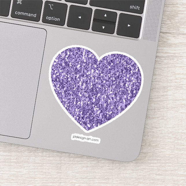 Ultra violet purple glitter sparkles heart (Detail)