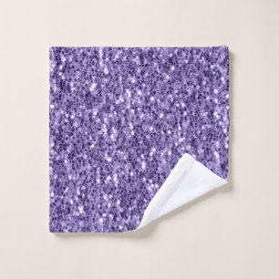 Ultra violet purple glitter sparkles wash cloth