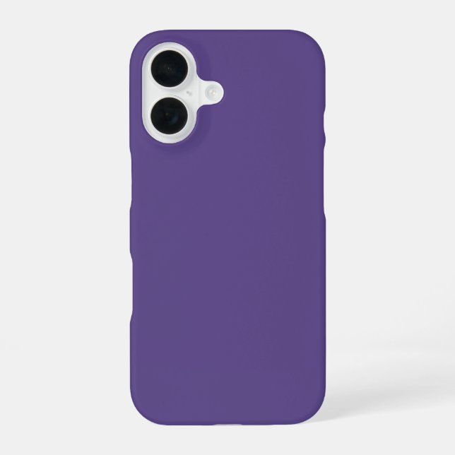 Ultra Violet Purple Solid Colour iPhone 16 Case (Back)