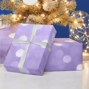 Ultra violet purple sparkly bokeh wrapping paper