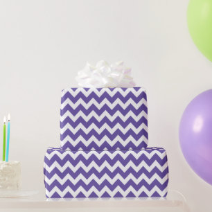 Ultra violet purple white Chevron pattern Wrapping Paper