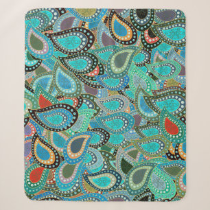 Ultrafashionable fabric: abstract seamless motif. sherpa blanket