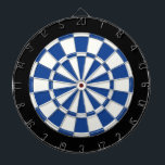 Ultramarine Blue Black And White Dartboard<br><div class="desc">Ultramarine Blue Black And White Dart Board</div>