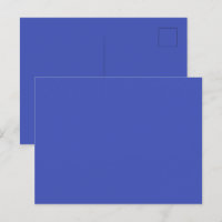 Ultramarine Blue Glossy Postcard for Special Mess