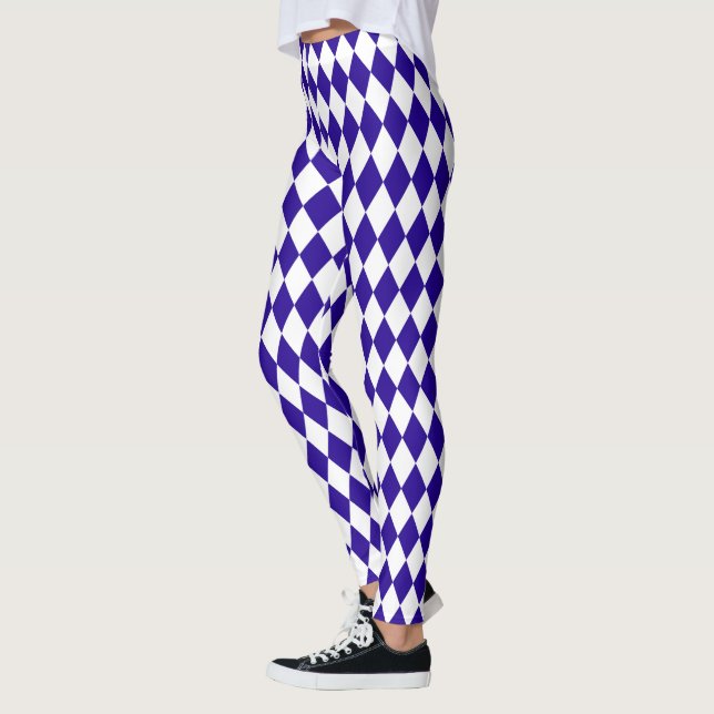 Ultramarine Blue Harlequin Leggings (Left)