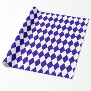 Ultramarine Blue Harlequin Wrapping Paper