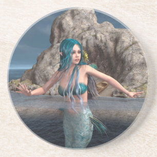 Ultramarine Mermaid Coaster