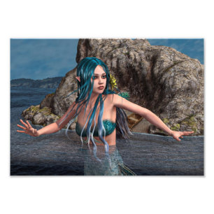 Ultramarine Mermaid Photo Print