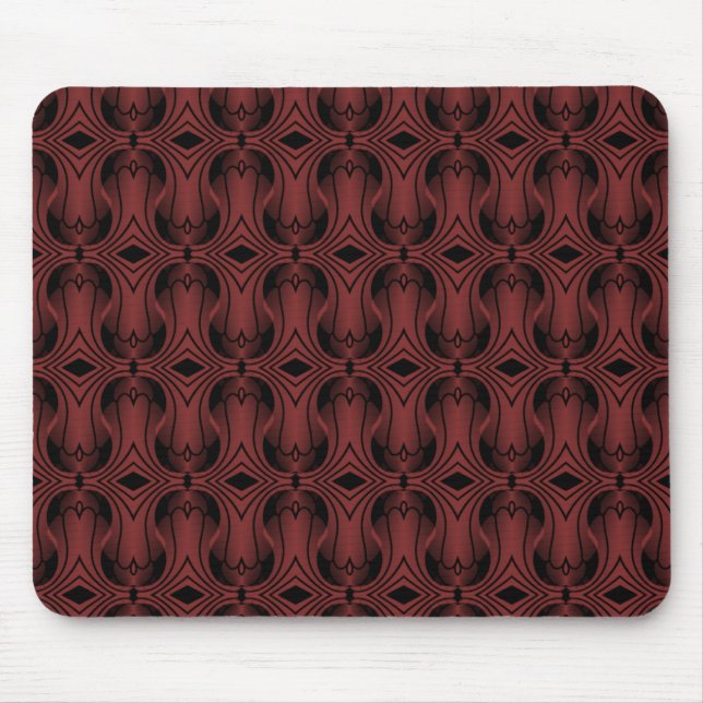 Ultramod Art Deco Mousepad, Dark Red Mouse Pad (Front)