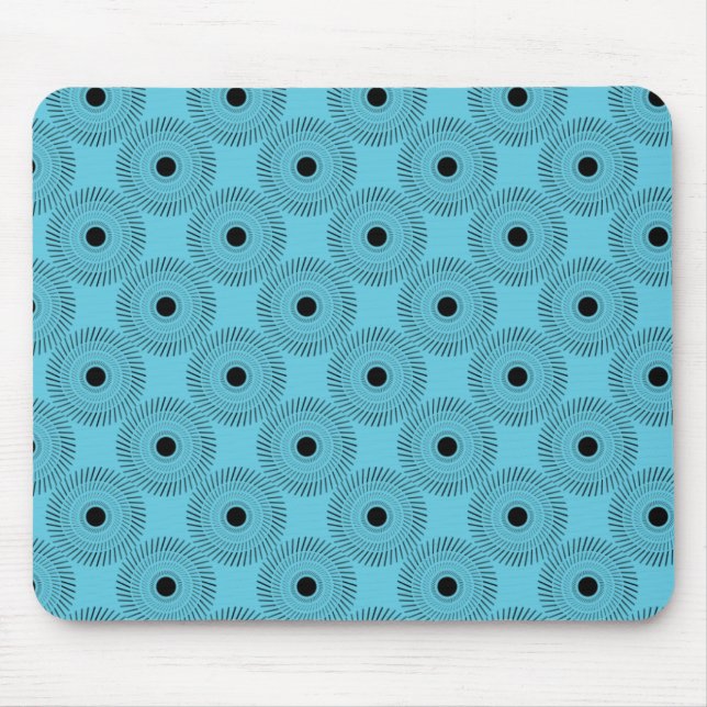 Ultramodern Charm Mousepad, Turquoise Mouse Pad (Front)