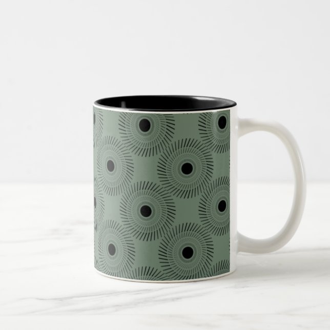 Ultramodern Charm Mug, Clover Green Two-Tone Coffee Mug (Right)