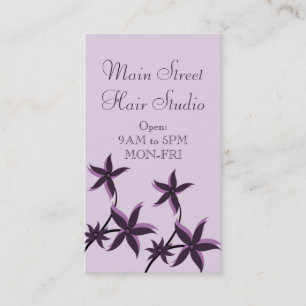 Ultramodern Floral Business Card, Lavender Card