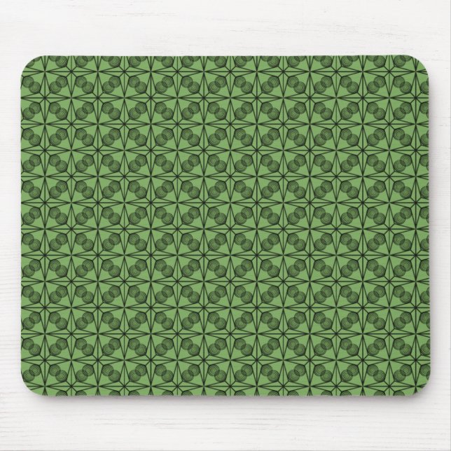 Ultramodern Retro Mousepad, Bright Green Mouse Pad (Front)
