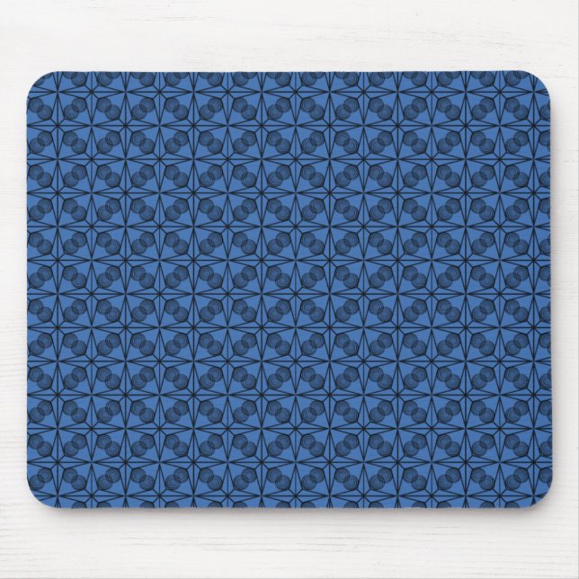 Ultramodern Retro Mousepad, Royal Blue Mouse Pad (Front)