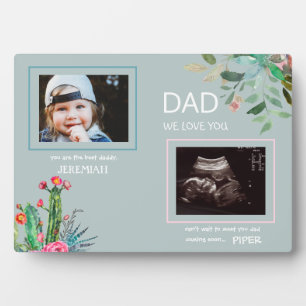 Ultrasound 2 Photo Child Cacti Plaque