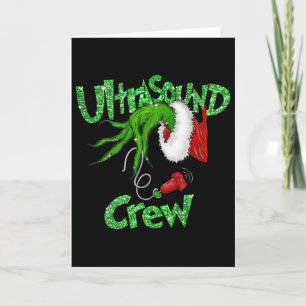 Ultrasound Crew Sonographer Merry Christmas Xmas P Card