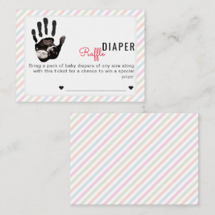 Ultrasound Cute Baby Shower Diaper Raffle Enclosure Card